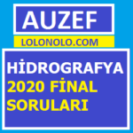 Hidrografya 2020 Final Soruları 