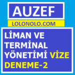 Liman ve Terminal Yönetimi Vize Deneme-2