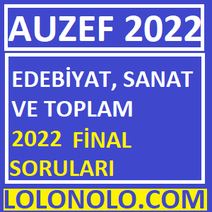Edebiyat Sanat Ve Toplum 2022 Final Soruları  (Sosyal medyadan, sınava giren öğrencilerin paylaşımlarından alınmıştır.)