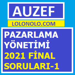 Pazarlama Yönetimi 2021 Final Soruları-1