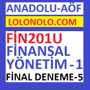 FiN201U Finansal Yönetim 1 Final Deneme Sınavı 5