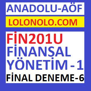 FiN201U Finansal Yönetim 1 Final Deneme Sınavı 6