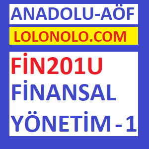 FİN201U Finansal Yönetim 1