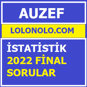İstatistik 2022 Final Sorular