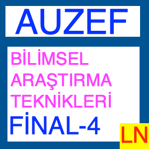 Çocuk Gelişimi Bilimsel Araştırma Teknikleri Final Deneme Sınavı -4