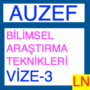 Çocuk Gelişimi Bilimsel Araştırma Teknikleri Vize Deneme Sınavı -2