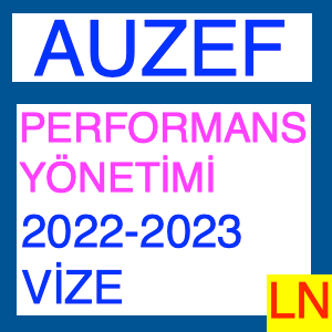 Auzef Performans Yönetimi 2021 Final Soruları