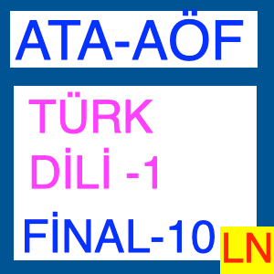 Ata Aöf  Türk Dili 1 Final Deneme Sınavı -10