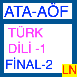 Ata Aöf – Türk Dili 1 Final Deneme Sınavı -2