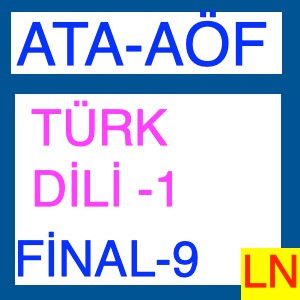 Ata Aöf Türk Dili 1 Final Deneme Sınavı -9