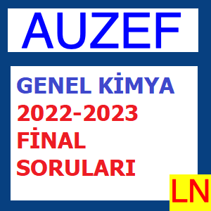Genel Kimya 2022-2023 Final Soruları