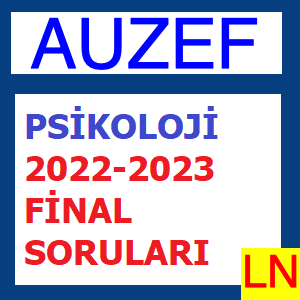 Psikoloji 2022-2023 Final Soruları