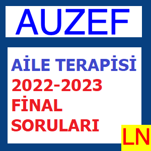 Aile Terapisi 2022-2023 Final Soruları