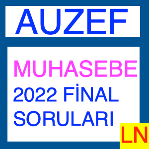 Auzef Muhasebe 2022 Final Soruları