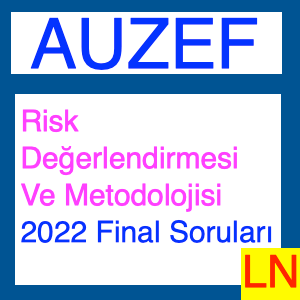 Risk Değerlendirmesi Ve Metodolojisi 2022 Final Soruları