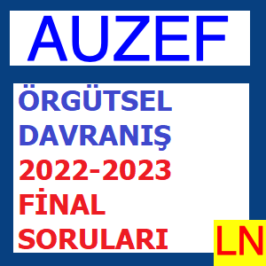 Örgütsel Davranış 2022-2023 Final Soruları