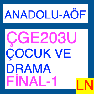 ÇGE203U Çocuk Ve Drama Final Deneme Sınavı -1