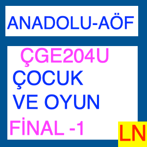 ÇGE204U Çocuk Ve Oyun Final Deneme Sınavı -1