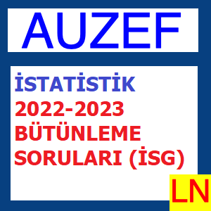İstatistik 2022-2023 Bütünleme Soruları (İSG)