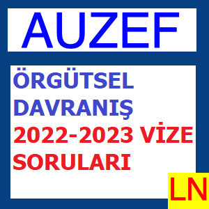 Örgütsel Davranış 2022-2023 Vize Soruları