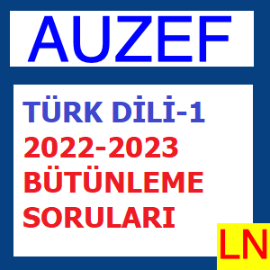 Türk Dili -1 2022-2023 Bütünleme Soruları