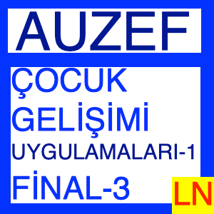 Çocuk Gelişimi Uygulamaları -1 Final Deneme Sınavı -3