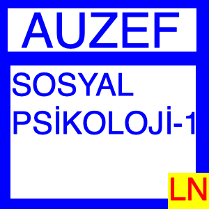 Auzef Sosyal Psikolojiye Giriş -1