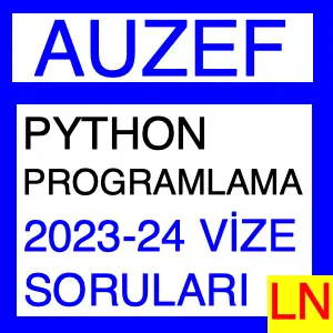 Python Programlama 2023-2024 Vize Soruları