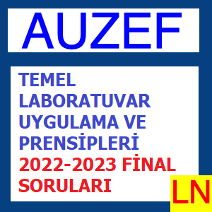 Temel Laboratuvar Uygulama ve Prensipleri 2022-2023 Final Soruları