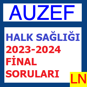 Halk Sağlığı 2023-2024 Final Soruları