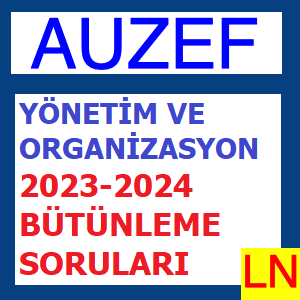 Yönetim Ve Organizasyon 2023-2024 Bütünleme Soruları