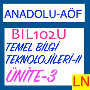 Bilişim Etiği Aof - Anadolu BIL102U - Temel Bilgi Teknolojileri -II Ünite -3