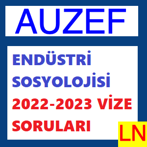 Endüstri Sosyolojisi 2022-2023 Vize Soruları