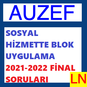 Sosyal Hizmette Blok Uygulama 2021-2022 Final Soruları