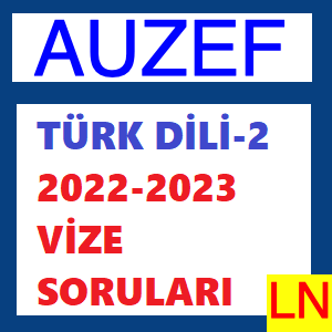 Türk Dili-2 2022-2023 Vize soruları