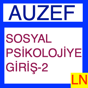 Auzef Sosyal Psikolojiye Giriş -2