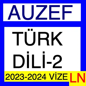 Türk Dili-2 2023-2024 Vize soruları