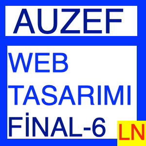 Auzef Web Tasarımı Final Deneme Sınavı -6