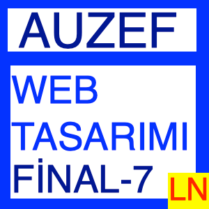 Auzef Web Tasarımı Final Deneme Sınavı -7