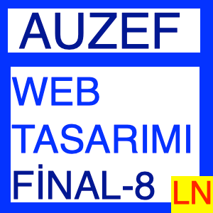 Auzef Web Tasarımı Final Deneme Sınavı -8