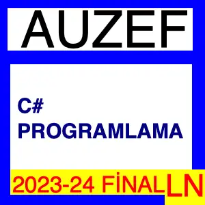 C# Programlama 2023-2024 Final Soruları