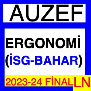 Ergonomi 2023-2024 Final Soruları (İSG)