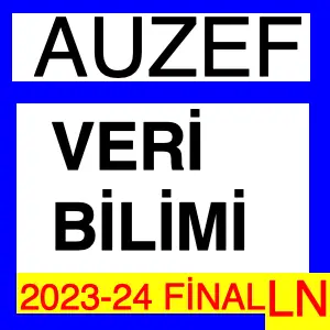 Auzef Veri Bilimi 2023-2024 Final Sınav Soruları