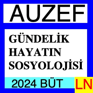 Gündelik Hayatın Sosyolojisi 2024 Bütünleme Soruları