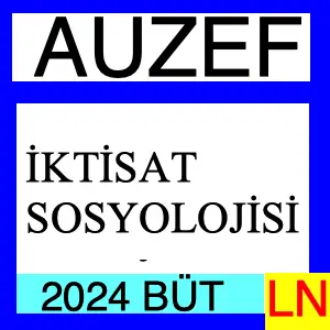 İktisat Sosyolojisi 2024 Bütünleme Soruları