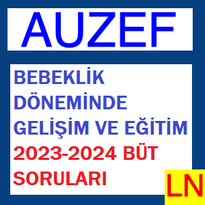 Bebeklik Döneminde Gelişim ve Eğitim 2023-2024 Bütünleme Soruları