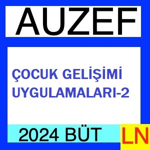 Çocuk Gelişimi Uygulamaları-2 2023-2024 Bütünleme Soruları