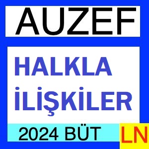 Halkla İlişkiler (Bahar) 2023-2024 Bütünleme Soruları