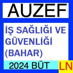 İş Sağlığı ve Güvenliği (Bahar) 2023-2024 Bütünleme Soruları