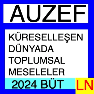 Küreselleşen Dünyada Toplumsal Meseleler 2024 Bütünleme Soruları